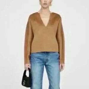New NWT ANINE BING TOP GEORGINA CAMEL Retails $450